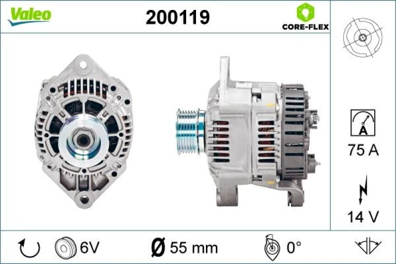 Image of Alternator VALEO 200119