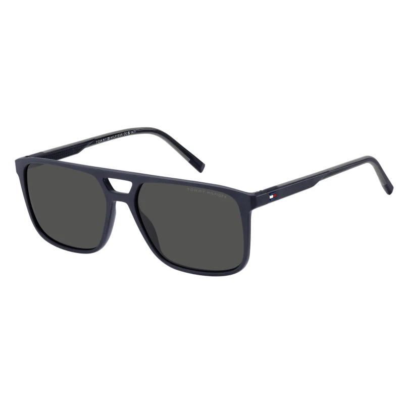 Image of Tommy Hilfiger Mens Angular Square Sunglasses Blue Grey male One Size