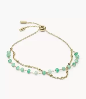 Image of Fossil Women Modern Meadows Jade Beaded Bracelet