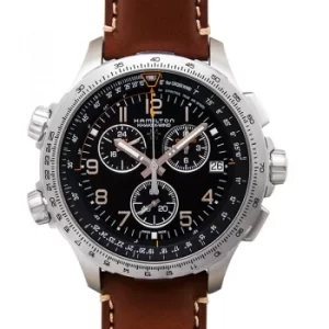 Image of Khaki Aviation Quartz Black Dial Stainless Steel Mens Watch