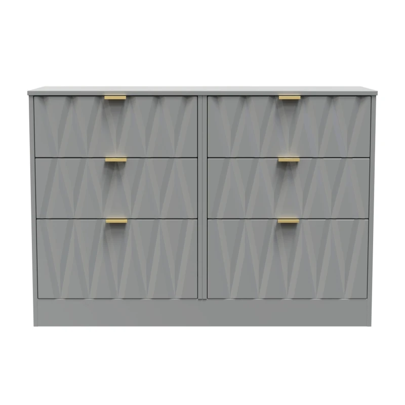 Image of Fiji Ready Assembled White & Oak 4 Drawer Dressing Table (H)759mm (W)970mm (D)392mm