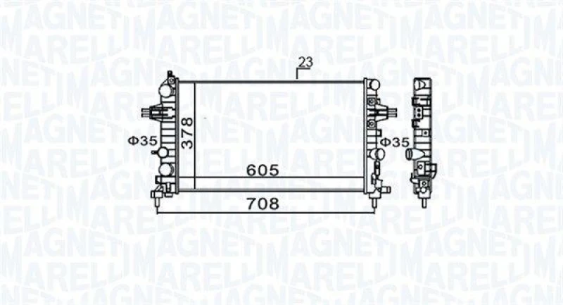 Image of MAGNETI MARELLI Engine radiator MAGNETI MARELLI 350213159300