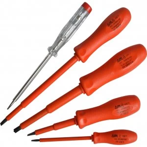 image of ITL 5 Piece Insulated Screwdriver Set with Circuit Tester