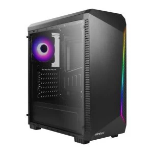 Image of Antec NX220 ATX Gaming Case with Window No PSU ARGB Rear Fan & Front ARGB LED Strip LED Control Button Black