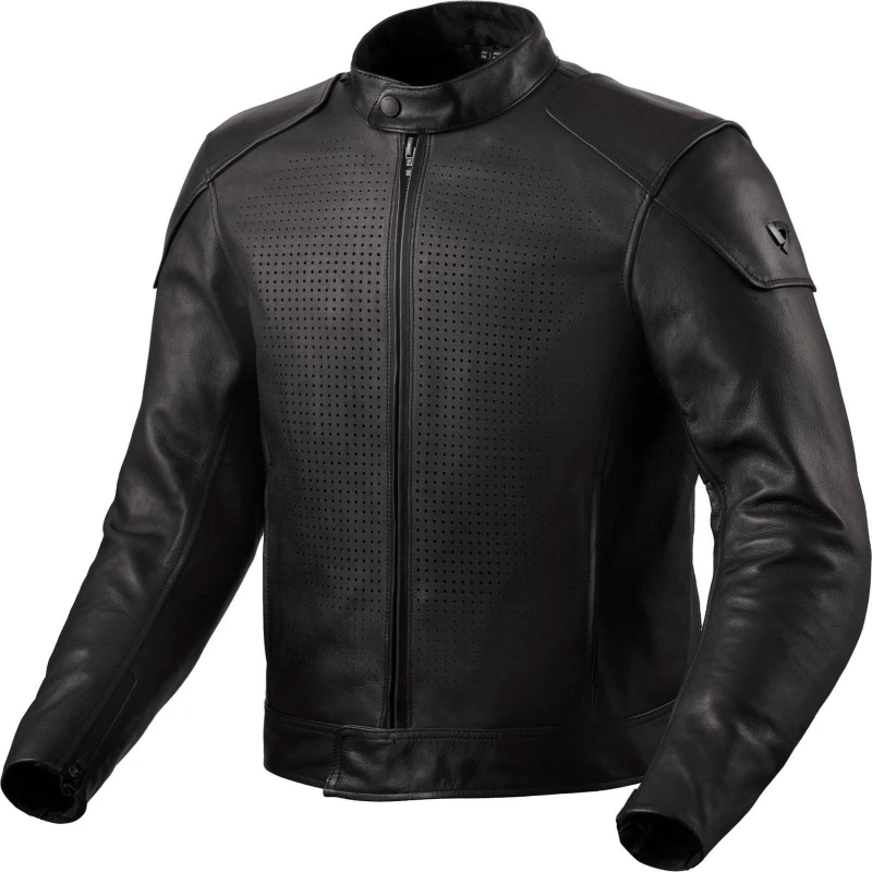 Image of Rev It Morgan Leather Motorcycle Jacket 46 Black (UK 36) Black