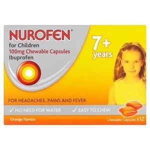 Image of Nurofen Children 7+ Years Orange Soft Chewable Capsules 12s