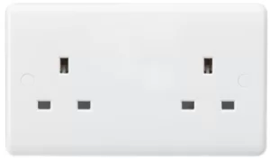 Image of KnightsBridge Curved Edge 13A 2G Unswitched Socket