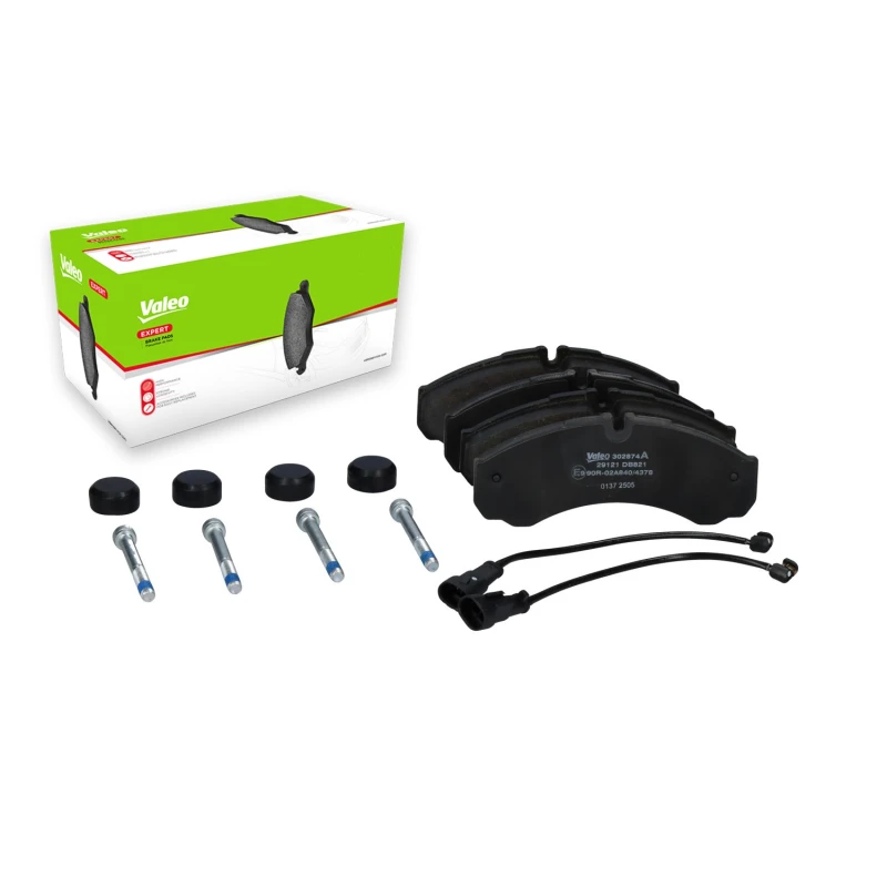 Image of VALEO 302874A Brake pad set EXPERT Rear Axle, incl. wear warning contact, with anti-squeak plate Brake Pad Set,disc brake (402)