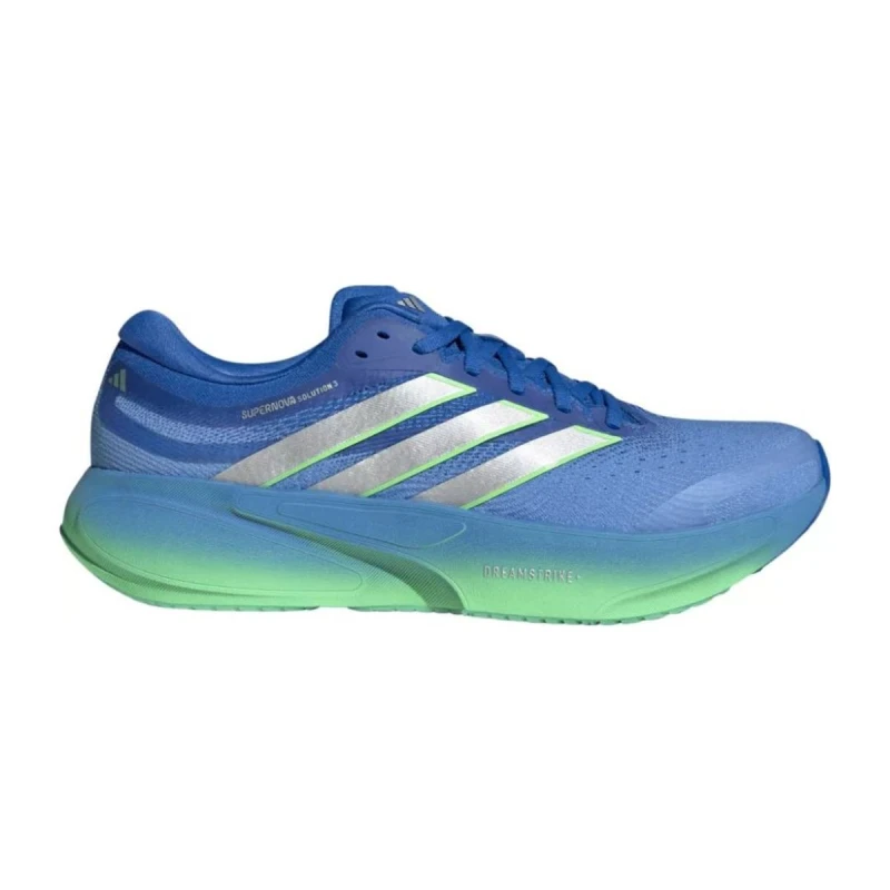 Image of Adidas Supernova Solution 3 Blue Green SS26 Shoes, Size UK 8.5