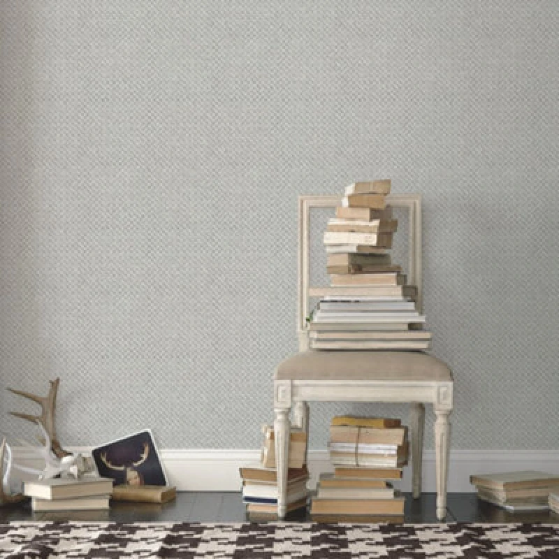 Image of Galerie Nostalgie Silver Grey Diamond Plate Smooth Wallpaper