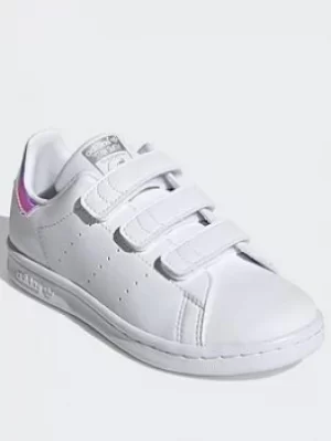 Image of adidas Originals Stan Smith Shoes, White/Silver, Size 11