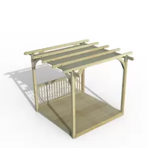 Image of Forest Garden Ultmia Pergola and Decking Kit 1 x Balustrade with Canopy