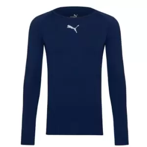 Puma Liga Long Sleeve T-Shirt Mens - Blue