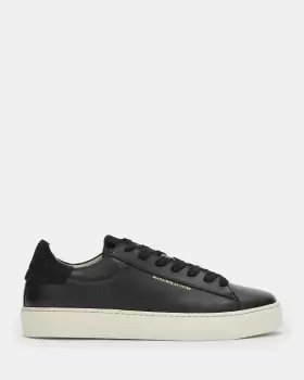 image of AllSaints Size: UK 5/US 8/EU 38 Womens Shana Leather Sneakers, Black