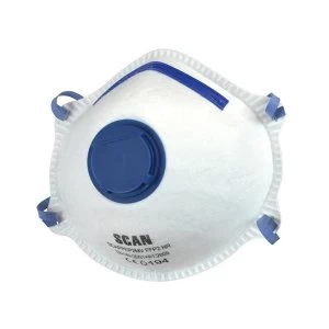 image of Scan Moulded Disposable Mask Valved FFP2 Protection (Pack 3)