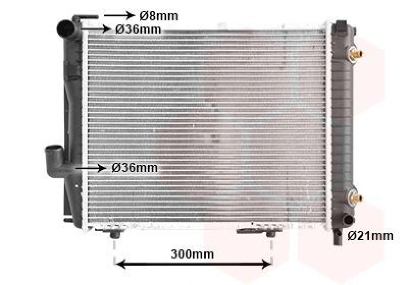 Image of VAN WEZEL Engine radiator VAN WEZEL 30002069