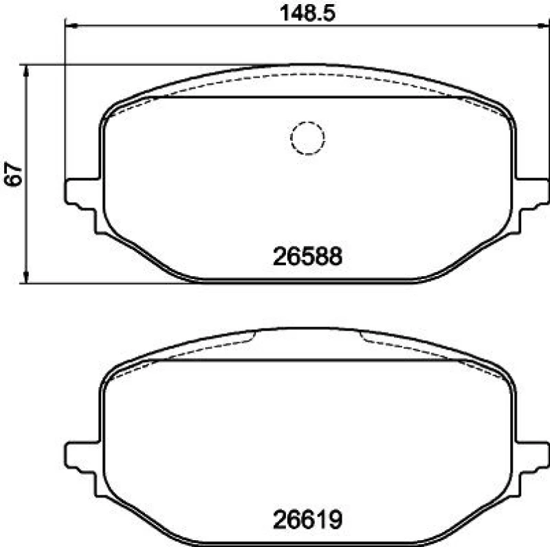 Image of HELLA Brake pad set HELLA 8DB 355 044-291