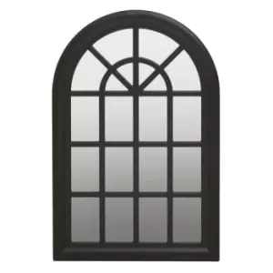 Image of Interiors By Ph Matte Black Arched Wall Mirror