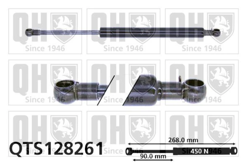 Image of QUINTON HAZELL Tailgate strut QUINTON HAZELL QTS128261