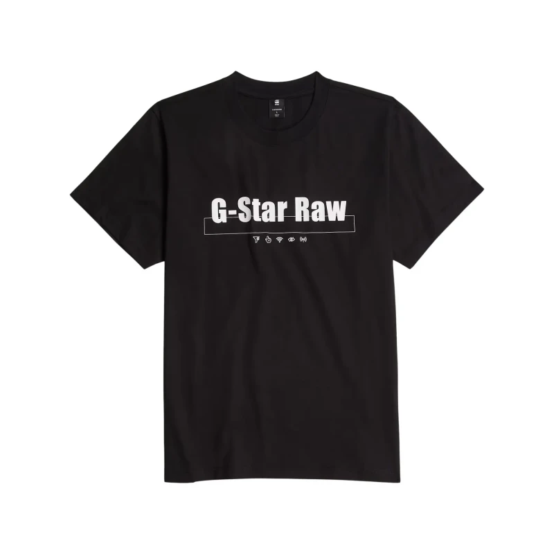Image of G-Star T-Shirt G-Star Symbols Print Loose RT Noir Male S