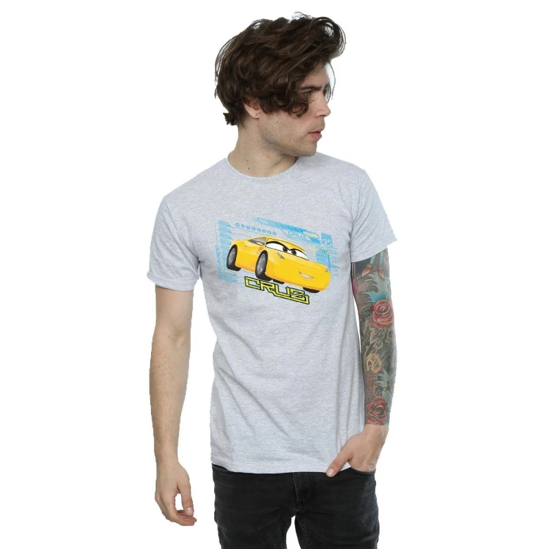 Image of Disney Men Cars Cruz Ramirez T-Shirt in Grey Size: Small Grey S Male 5057245924870