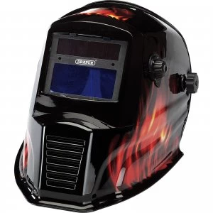 Image of Draper Auto Dimming Vario Shade Welding Helmet Black / Red