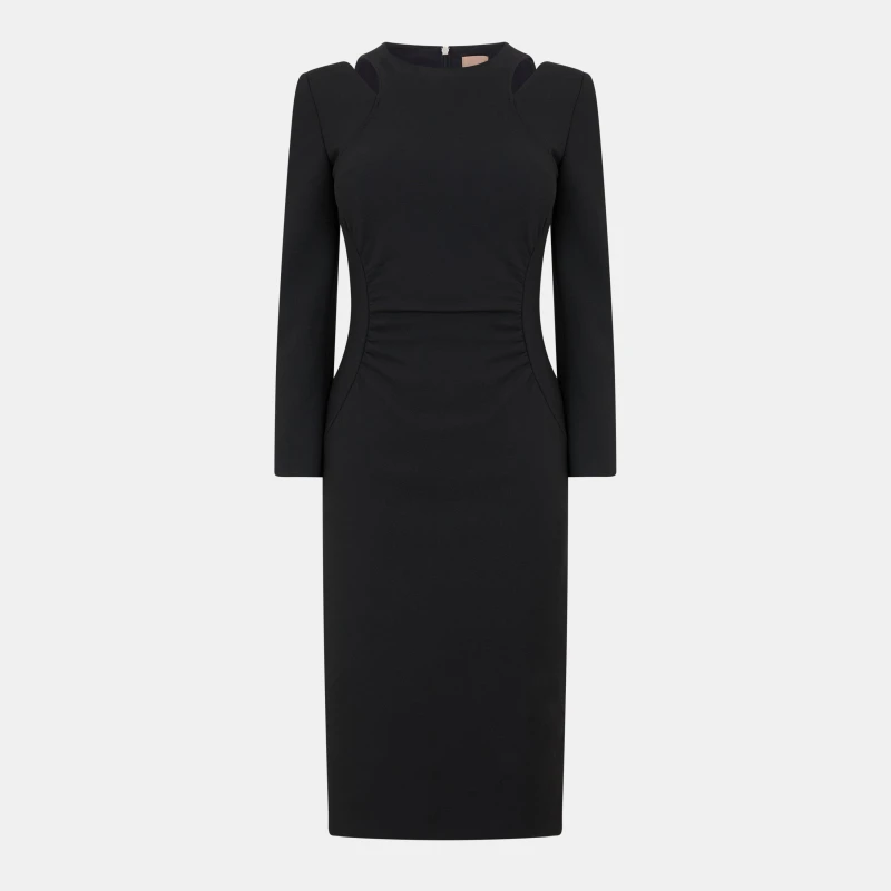 Image of Boss Womens Dadeka Wrap Dress Black female 4 (XXS)