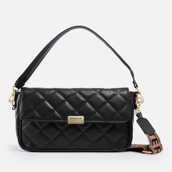 Image of Barbour International Soho Diamond Quilted Faux Leather Cross Body Bag