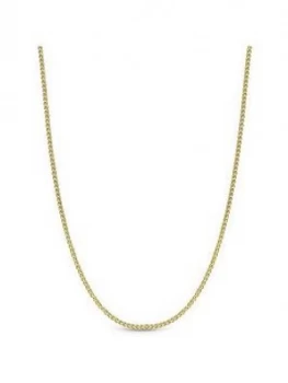 image of Simply Silver Sterling Silver 925 12Ct Yellow Gold Polished Mini Twist Chain Allway