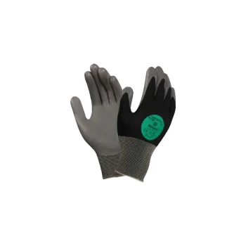 image of 11-421 Hyflex Palm-side Coated Grey/Black Gloves - Size 6