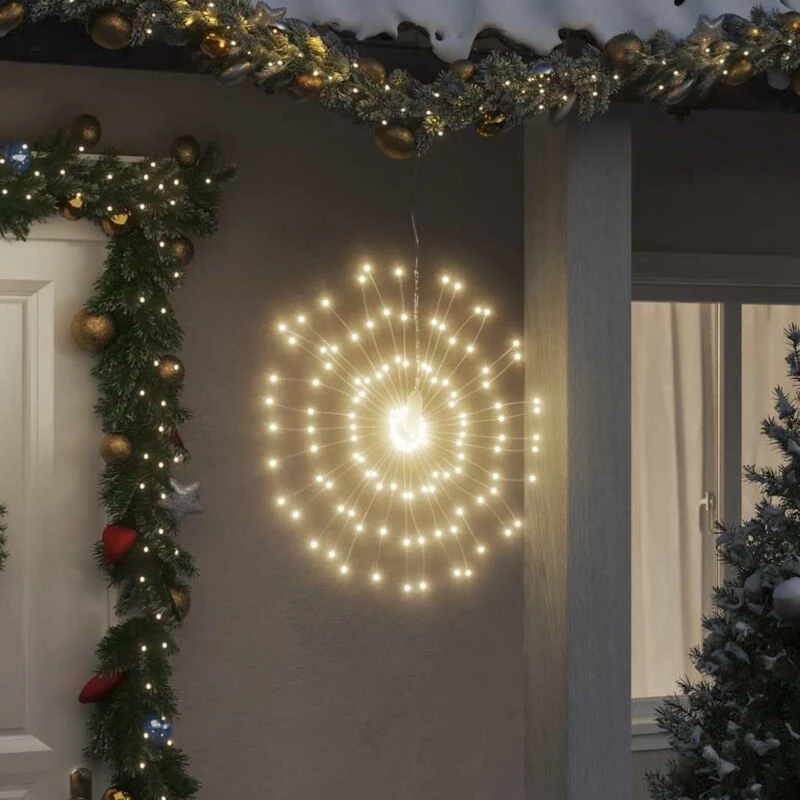 Image of VIDAXL Christmas Starburst Lights 140 LEDs 4 pcs Warm White 17cm Vidaxl 356220