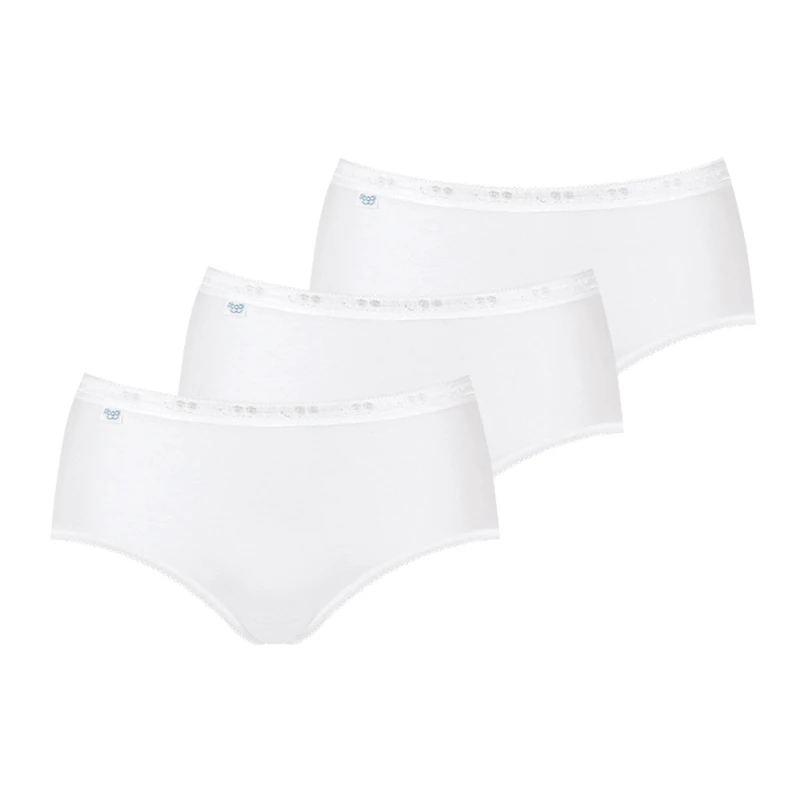 Image of Sloggi 3 Pack Midi Briefs White 0003 female 12 (M)