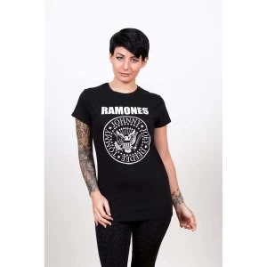 Image of Ramones - Seal Womens Large T-Shirt - Black