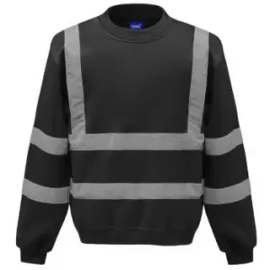 Image of Yoko Unisex Adult Hi-Vis Sweatshirt (XXL) (Black) - Black