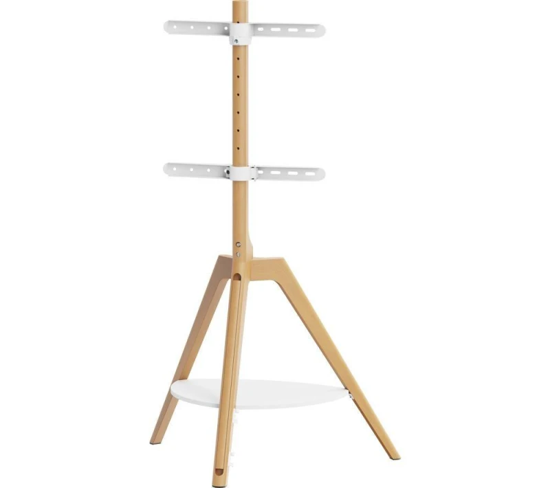 Image of TTAP Tripod 765mm TV Stand with Bracket for Up to 65 TVs - Brown, Brown 5060526641472