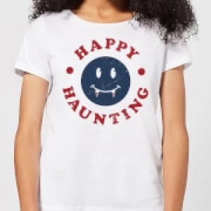 Image of Happy Haunting Fang Womens T-Shirt - White - 3XL