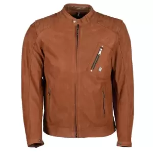 image of Helstons Colt Brown Nubuck Leather Jacket M