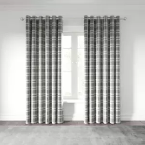 Image of Helena Springfield Harriet Lined Curtains 66" x 72", Chartreuse/Grey