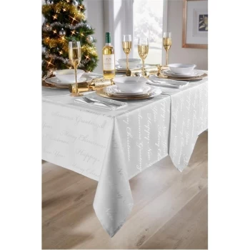 Image of The Spirit Of Christmas Script Napkins - White