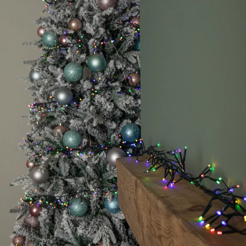 Image of 18.5m 1440 LED Christmas Cluster Multi-Action String Lights with Timer in Multi-Coloured