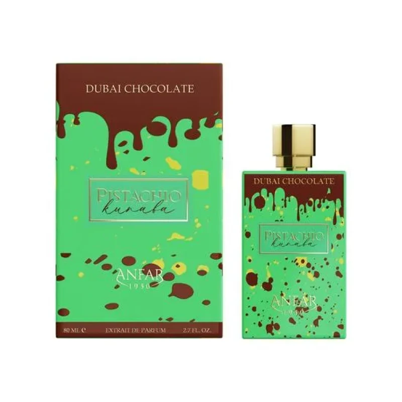 Image of Anfar 1950 Pistachio Kunafa Dubai Chocolate Extrait De Parfum 80ml