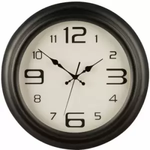 image of Matt Black Metal Wall Clock - Premier Housewares