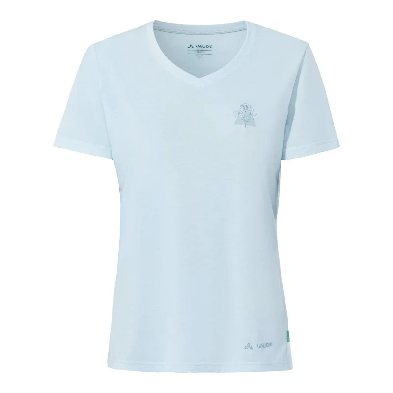 Image of Womens printed T-Shirt VAUDE Skomer III Bleu Female 44