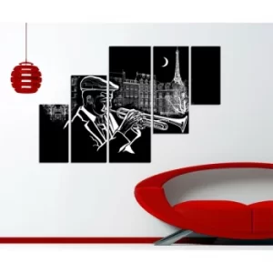 Image of ST073 Multicolor Decorative MDF Painting (5 Pieces)