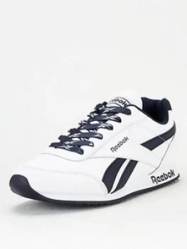 Image of Reebok Royal Classic Jogger 2 Junior Trainers - White/Navy, Size 5