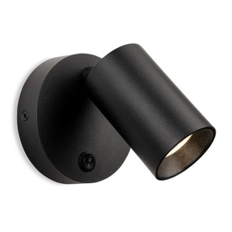 Image of Luminosa Lighting Luminosa Firstlight Spotlight Max Wall Spot Switched Black 1Xgu10