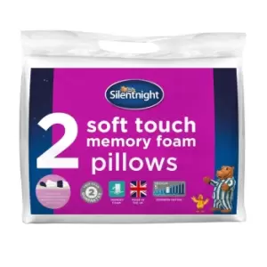 Image of Memory Foam Pillow 2 Pack Bounce Hotel Quality Filled Hollowfiber