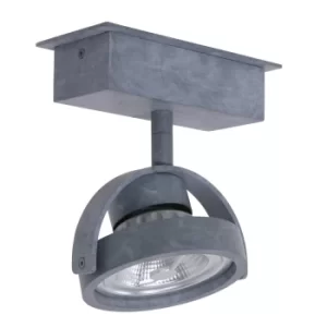 Image of Lenox Spot Single Spotlight Grey Concrete