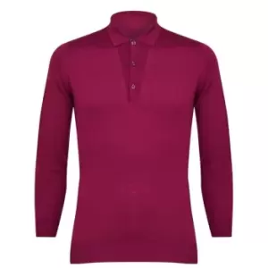 image of JOHN SMEDLEY Belper Polo Shirt - Red