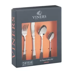 image of Viners Chelsea 32 Piece Cutlery Set Silver